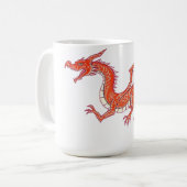 赤いドラゴン コーヒーマグカップ (正面左)