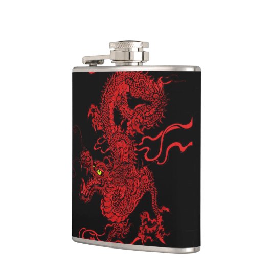赤いドラゴン フラスク (左)