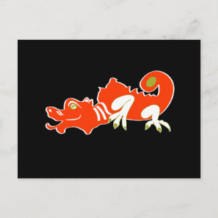 赤いドラゴン ポストカード