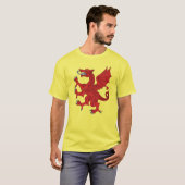 赤いドラゴン・ランパント Tシャツ (正面フル)