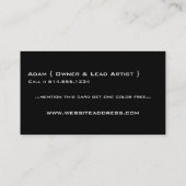 赤いドラゴンD1のアジア入れ墨のユニークな名刺 名刺 (裏面)