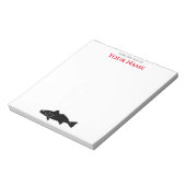 赤いドラムフィッシュ – メモパーソナライズされた帳 ノートパッド (回転)