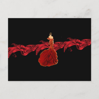 赤いドレスのポストカード ポストカード