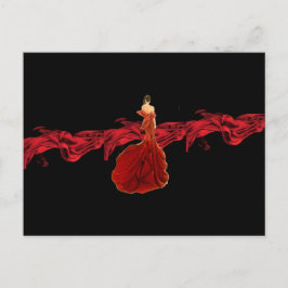 赤いドレスのポストカード ポストカード