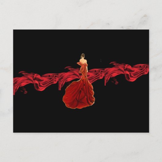 赤いドレスのポストカード ポストカード (正面)