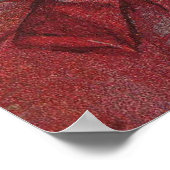 赤いドレスのヴィンテージクリスマスビクトリアンの子 ポスター (角)