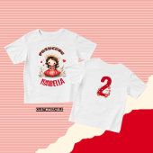 赤いドレスの可愛い小さなプリンセス トドラーTシャツ