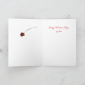 赤いドレスの女性 バレンタインデーのカード シーズンカード (内部)