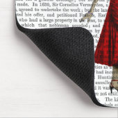 赤いドレスを着たウサギ マウスパッド (コーナー)