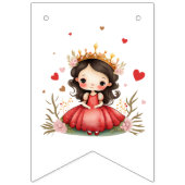 赤いドレスを着た可愛らしい小さな王女 バンティングフラッグ (第1の旗)