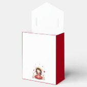 赤いドレスを着た可愛らしい小さな王女 フェイバーボックス (オープン)