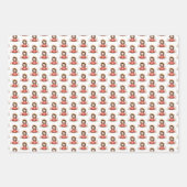 赤いドレスを着た可愛らしい小さな王女 ラッピングペーパーシート (正面)