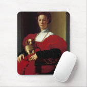 赤いドレスを着た女性 マウスパッド (マウス)