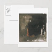 赤いドレスを着た女性(紙付き) ポストカード (正面/裏面)