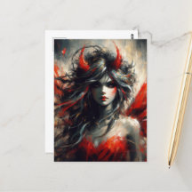 赤いドレスを着た妖精