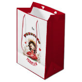 赤いドレスを着た小さな王女 ミディアムペーパーバッグ (正面アングル)