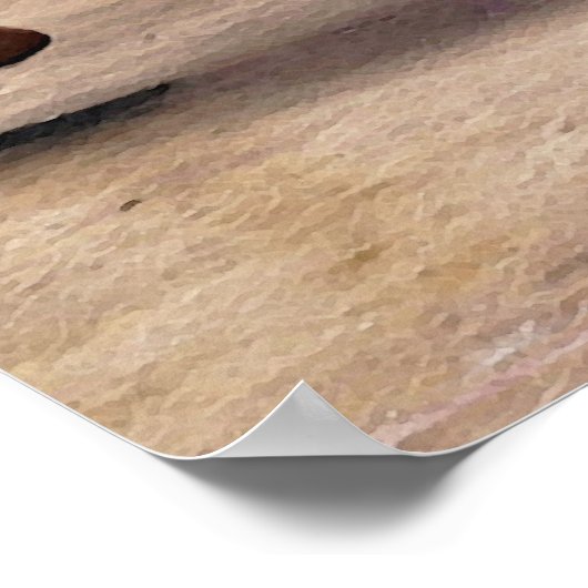 赤いドレスを着モダンた男女のダンサー ポスター (角)