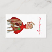 赤いドレスピンナップ保持ヤドリギサンダー_コーブ  名刺 (裏面)