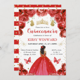 赤いドレス 黒い肌のプリンセス  キンセアニエラ 招待状