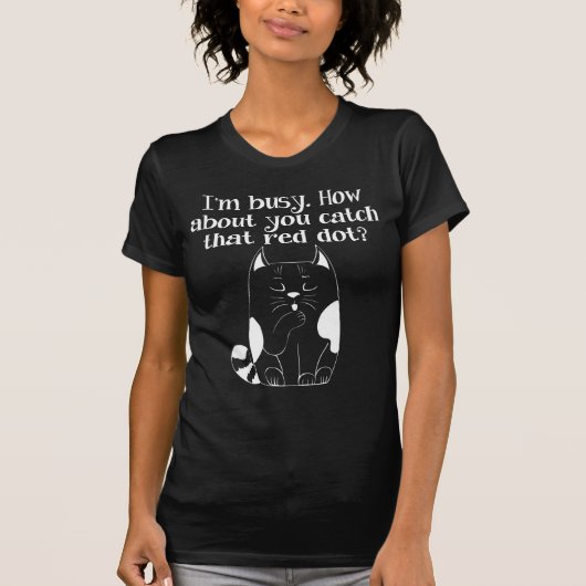 赤いド忙しット猫のTシャツを受け取ったね Tシャツ (正面)