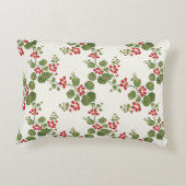 赤いナスタジウムクリーム背景 アクセントクッション (裏面)