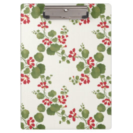 赤いナスタジウムクリーム背景 クリップボード