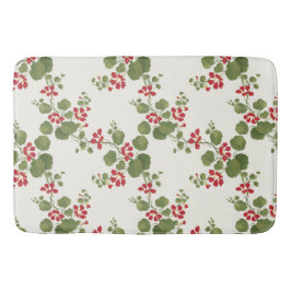 赤いナスタジウムクリーム背景 バスマット