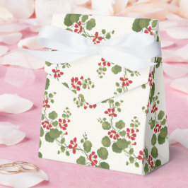 赤いナスタジウムクリーム背景 フェイバーボックス