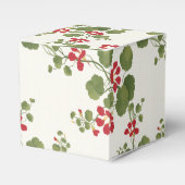 赤いナスタジウムクリーム背景 フェイバーボックス (正面サイド)