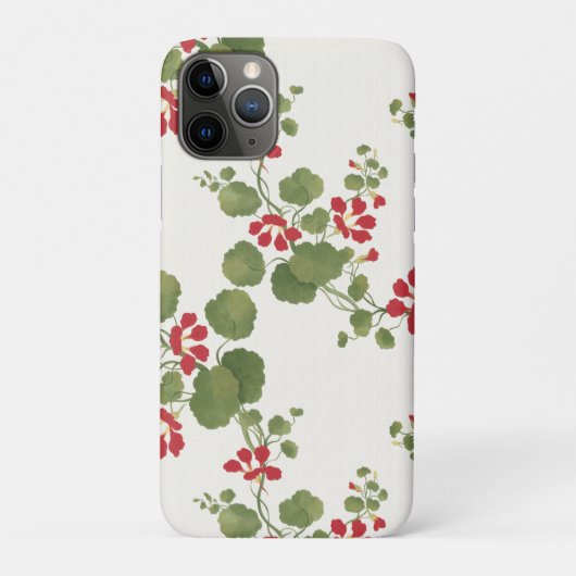 赤いナスタジウムクリーム背景 Case-Mate iPhoneケース (裏)
