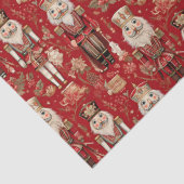 赤いナッツクラッカーのクリスマスパターン 薄葉紙 (詳細)