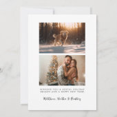 赤いニットモダンのクリスマスセーターArch Photo シーズンカード (裏面)