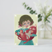 赤いニャーポストカード ポストカード (スタンド正面)