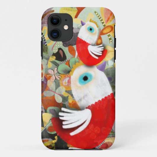 赤いニワトリの家畜化された鳥 Case-Mate iPhoneケース (裏面)