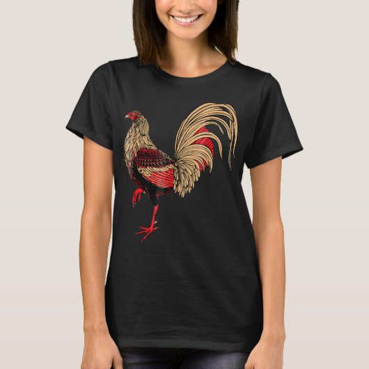 赤いニワトリ Tシャツ (正面)