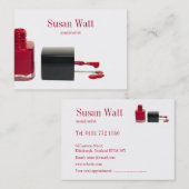 赤いネイリストの名刺 予約カード (正面/裏面)