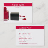 赤いネイリストの名刺 予約カード (正面/裏面)