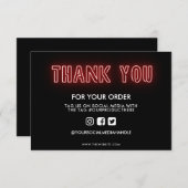 赤いネオンサインありがとうメディア挿入 (正面/裏面)