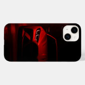 赤いネオンパワー:輝く霧の中のラグジュアリースポーツカー Case-Mate iPhoneケース (裏面 (横))