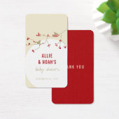 赤いネスティングバーズファミリーベイビーシャワーDIYギフトラベル (デスク)