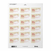 赤いネスティングバードファミリーシンプルベビーシャワーアドレス ラベル (フルシート)