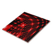 赤いネッ白熱［赤熱］光を放つトフラクタル タイル (側面)