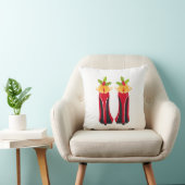 赤いハイヒールとクリスマスベル クッション (椅子)