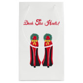 赤いハイヒールとクリスマスリース スモールペーパーバッグ (裏面)