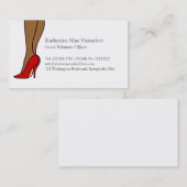 赤いハイヒールの小剣のファッション 名刺 (正面/裏面)