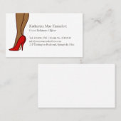 赤いハイヒールの小剣のファッション 名刺 (正面/裏面)