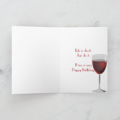 赤いハイヒールの靴のカップケーキ カード (内部)