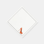 赤いハイヒールの靴 スタンダードカクテルナプキン (角)