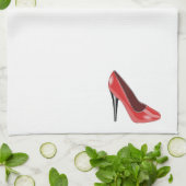 赤いハイヒール キッチンタオル (折り畳み)