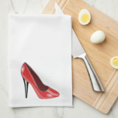 赤いハイヒール キッチンタオル (四つ折り)